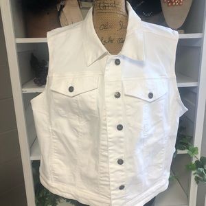 White Denim Vest